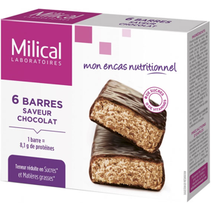 Milical Barres Minceur Hyperproteinees Chocolat 6 Unites