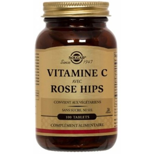 Solgar Vitamine C 500 avec Rose Hips 100 comprimes