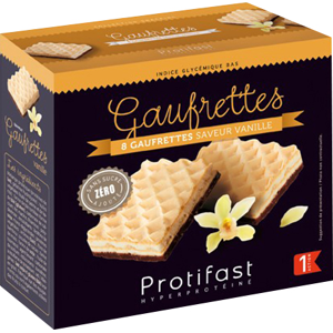 Protifast En-Cas Hyperproteine Gaufrettes Vanille 8 unites