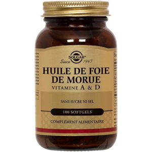 Solgar Huile de foie de Morue 100 Softgels