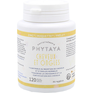 Phytaya Cheveux et Ongles Zinc Cystine B6 120 gelules