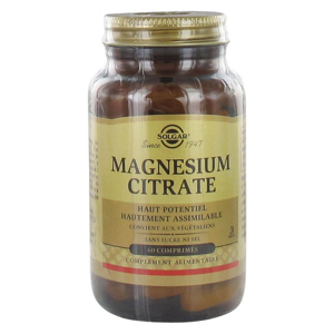 Solgar Magnesium Citrate 60 comprimes