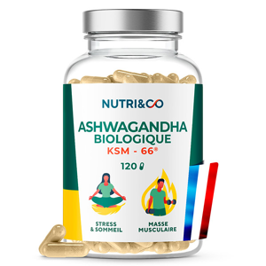 Nutri & Co Nutri&Co; Ashwagandha Bio Sommeil Stress et Masse Musculaire 120 gelules