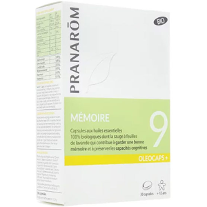 Pranarom Oleocaps 9 Memoire Bio 30 capsules