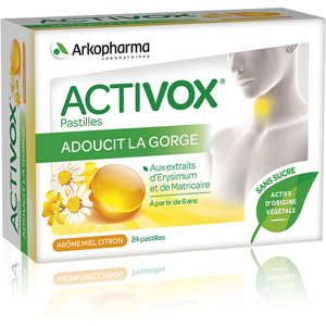 Arkopharma Activox Adoucit La Gorge Miel Citron 24 pastilles