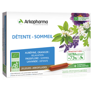 Arkopharma Arkofluides Detente Sommeil Bio 20 ampoules