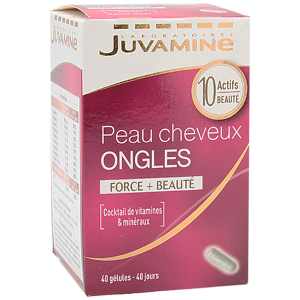 Juvamine Peau Cheveux Ongles Force + Beaute 40 gelules