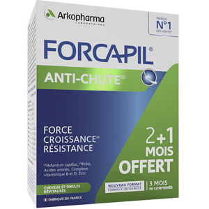 Arkopharma Forcapil Anti-Chute Cheveux Zinc Vitamine B 90 comprimes