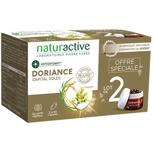 Naturactive Doriance Capital Soleil Lot de 2 x 60 capsules + Bracelet Offert