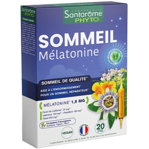 Santarome Bio Santarome Phyto - Sommeil Melatonine - 20 ampoules