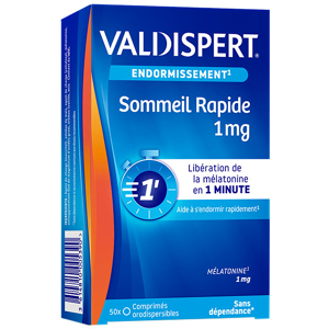 VALDISPERT Sommeil Rapide 1mg Melatonine 50 comprimes