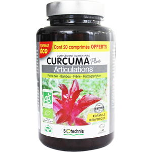 Biotechnie Curcuma Articulations 180 comprimes