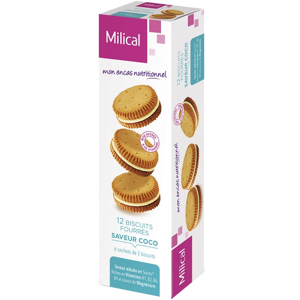 Milical Biscuits Fourres Saveur Coco 12 unites