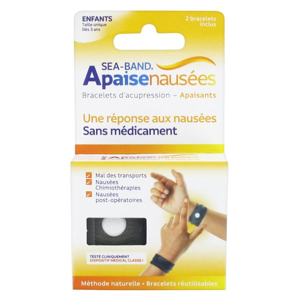 Sea-Band Enfant Bracelet Anti-Nausees Vert 2 Unites