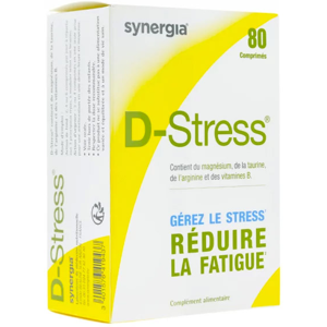 Synergia D-Stress, Gerez le stress, Reduire la fatigue 80 comprimes