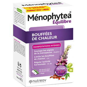 Nutreov Physcience Menophytea Bouffees de Chaleur Jour et Nuit Cure 120 gelules