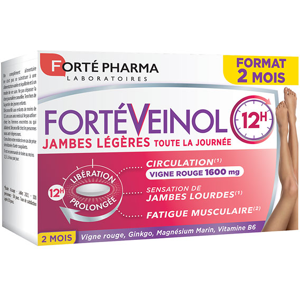 Forte Pharma Forteveinol Jambes Legeres Circulation sanguine 60 comprimes 2 mois