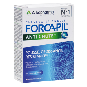 Arkopharma Forcapil Anti-Chute Cheveux Zinc Vitamine B 30 comprimes