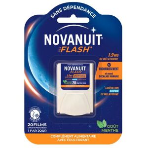 Sanofi Aventis Novanuit Flash Complement Alimentaire Sommeil 19mg de Melatonine 20 films