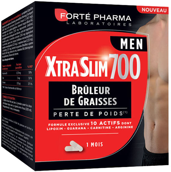 Forté Pharma Xtraslim 700 Men Bruleur de graisses Perte de Poids 120 gélules