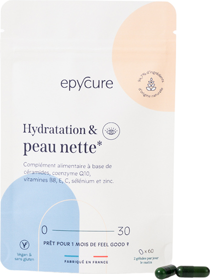 Epycure Peau Cure Hydratation & Peau Nette Beauté et Santé de la Peau 60 gélules