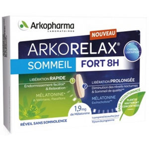 Arkopharma Arkorelax Sommeil Fort 8H Mélatonine Valériane 15 comprimés