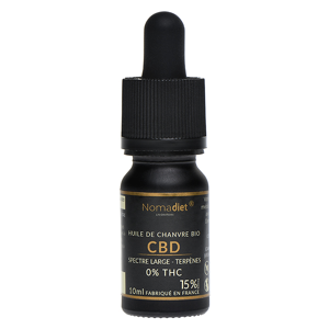 Nomadiet Huile de Chanvre CBD 15% Bio 10ml