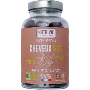 Nutrivie Super Gummies Cheveux – 60 gummies