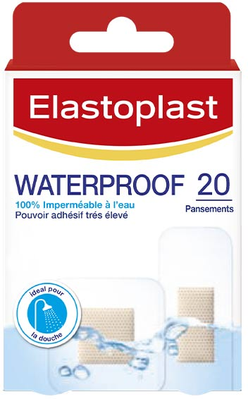 Elastoplast Waterproof Pansement Résistant à l'Eau 20 unités