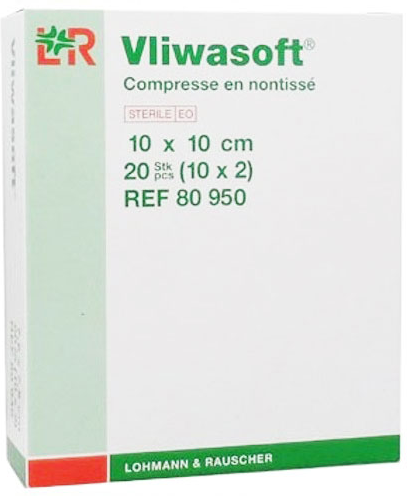 Lohmann & Rauscher L&R; Vliwasoft Compresse en Non-Tissé 10cmx10cm Stérile 10x2 compresses