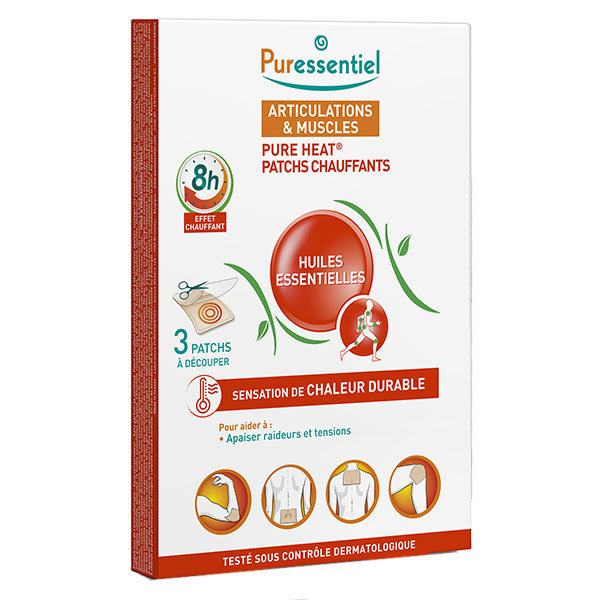 Puressentiel Articulations et Muscles Patch Chauffants Pure Heat 3 unités