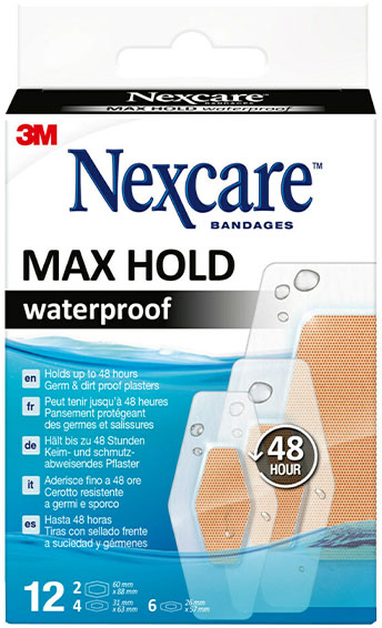 Nexcare 3M 3M Nexcare Pansement Max Hold Waterproof 48h 12 unités