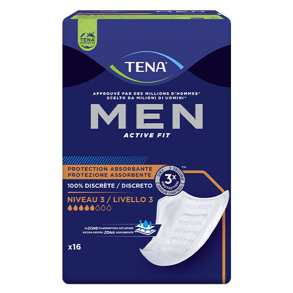 TENA Men Protection Absorbante Niveau 3 Taille 46-56 16 unités