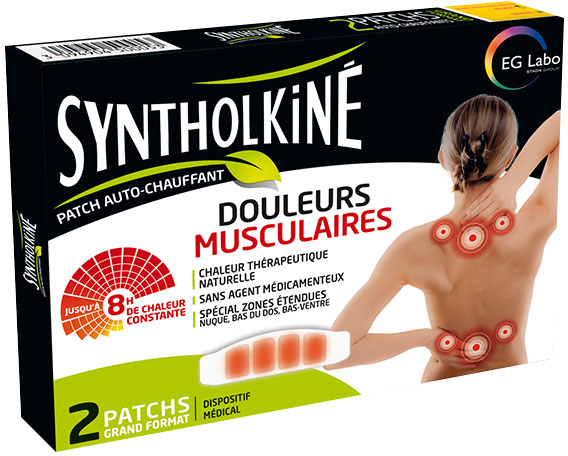 SyntholKiné Patch Chauffant Douleurs Musculaires Dos 2 unités