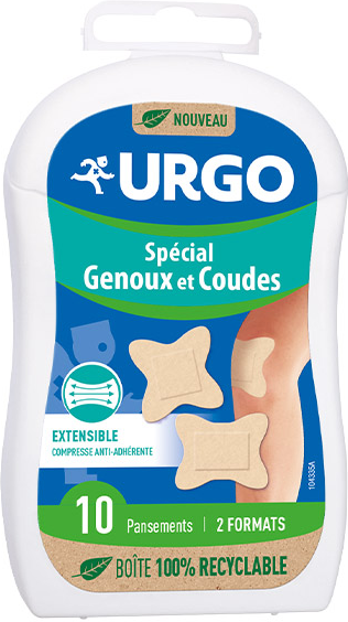 Urgo Premiers Soins Pansement Spécial Genoux et Coudes 10 unités