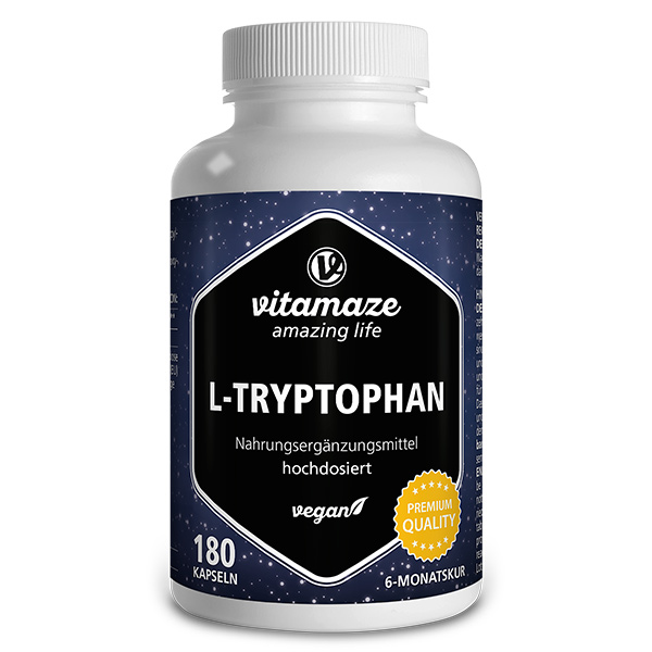 Vitamaze L-Tryptophane 500mg 180 capsules