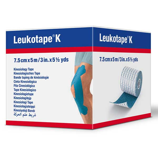 BSN Medical Leukotape K Bande Adhésive Elastique Bleu 7.5cm x 5m