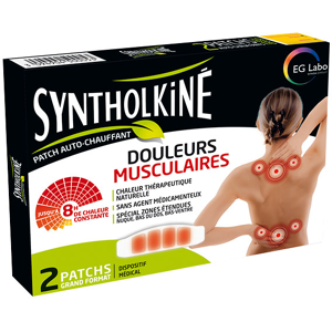 SyntholKiné Patch Chauffant Douleurs Musculaires Dos 2 unités