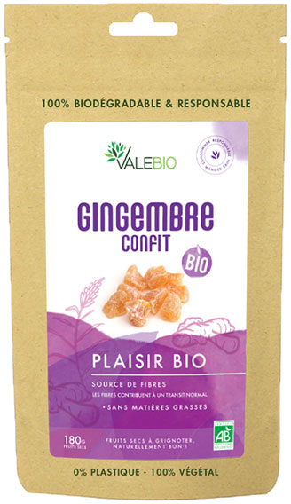 Valebio Gingembre Confit Bio 180g