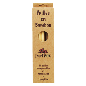 Lov'FROG Pailles en Bambou 10 unites + 1 Goupillon