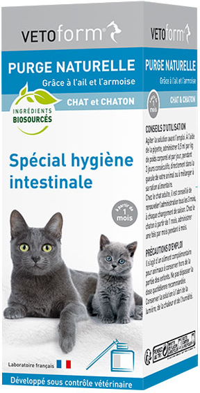 Vetoform Purge Naturelle Spécial Hygiène Intestinale Chat & Chaton 50ml