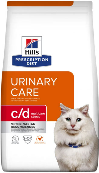 Hill's Prescription Diet Feline Urinary Care C/D Stress Croquettes Poulet 3kg