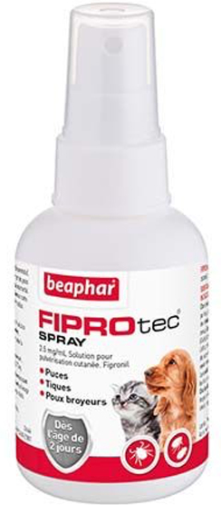 Beaphar Fiprotec Spray Antiparasitaire Chiens Chats 100ml