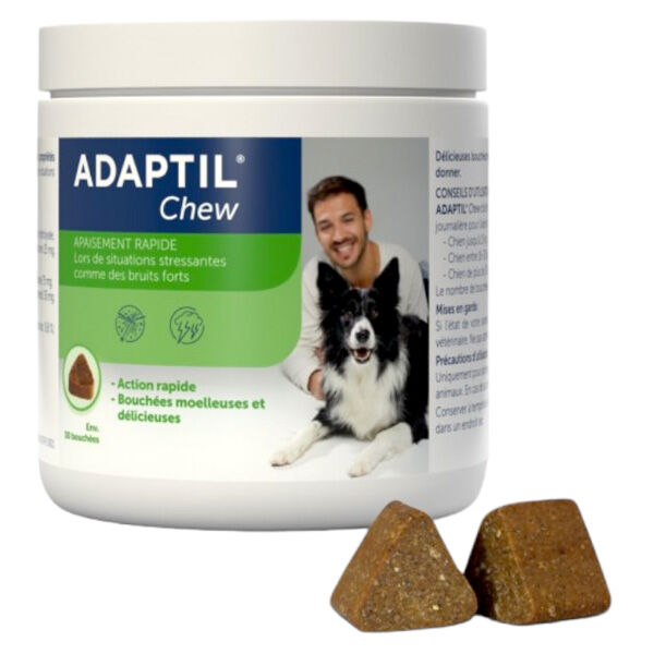 Ceva ADAPTIL Chew Bouchées anti-stress pour chiens Action rapide dès 30 minutes