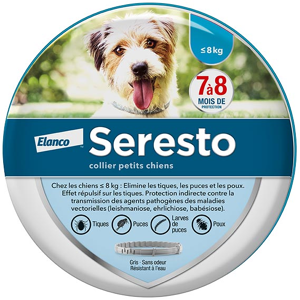 Seresto Petit Chien Collier Anti-Puces et Anti-Tiques -8kg 1 unité