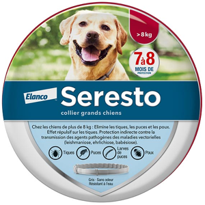 Seresto Grand Chien Collier Anti-Puces et Anti-Tiques +8kg 1 unité