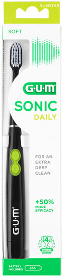 Gum Brosse à Dents Electrique N°4100 Sonic Daily Soft Noire