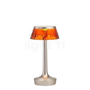 Flos Bon Jour Unplugged Lampe rechargeable LED, corps chrome mat/couronner ambre