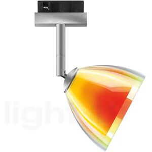 Bruck Silva Spot pour Duolare Rail - ø11 cm, chrome mat, verre jaune/orange