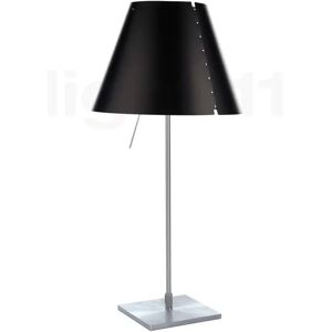 Luceplan Costanzina Lampe de table, aluminium/noir réglisse